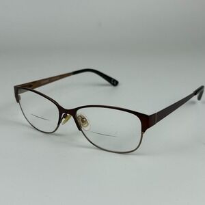 Chelsea Morgan CM 5004 BRN Womens‎ Eyeglasses Frame Brown Metal Oval 53-15-140mm